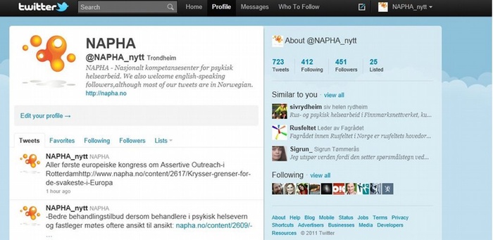 NAPHAs twitterside