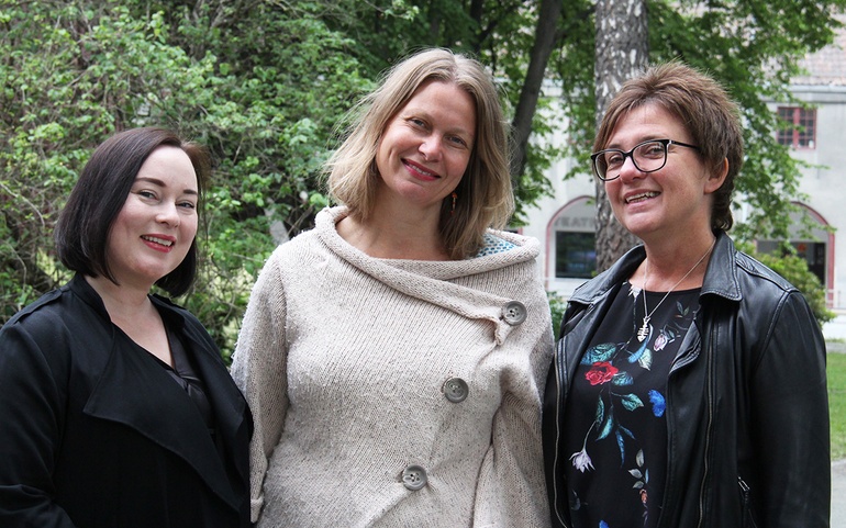f.v. Anne B.G. Fjelnseth, Siri Bjaarstad og Gretha Helen Evensen, 2018