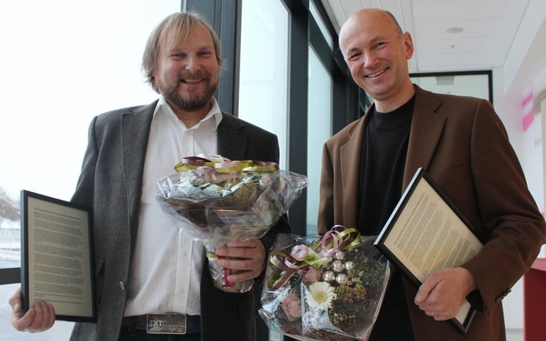 Jan Magne Sørensen og Trond Aarre, prisvinnere